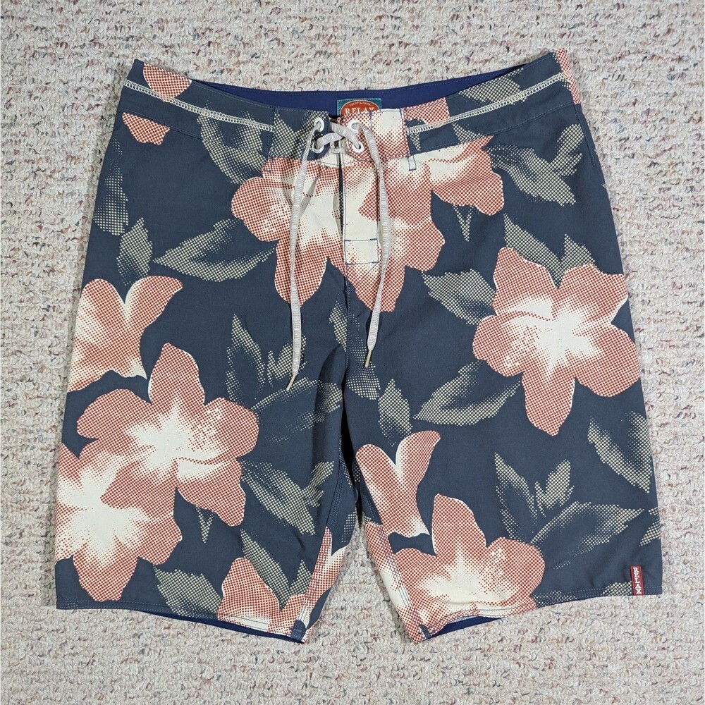 Tommy Bahama Relax Board Shorts Mens Size 38 Hawaiian Floral Navy/Red Pop Art